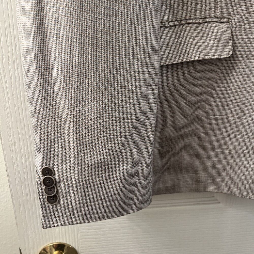 Michael Kors Mens Two Button Blazer Linen Blend‎ Sport Coat Jacket Size 42R - Picture 3 of 9